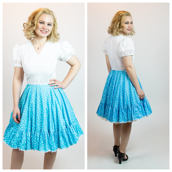 Vintage Dresses & Skirts - 60s Patio Rockabilly Full Skirt Dress Kate Schorer